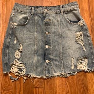 Free People distressed skirt